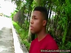 Interracial gay gets a mouthful