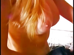 Brazilian blonde shemale fucking her boyfriend