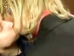 Blonde tranny is eager to suck cock and be fucked