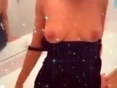 Sexy Ebony catches her Step Son in the bathroom