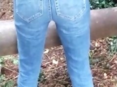 Public wetting jeans
