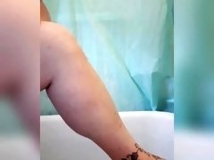 Lotioning Up My Tattooed Legs and Feet andBig Natural Tits