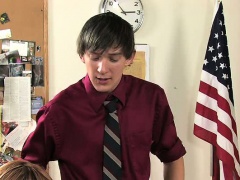 Photography teacher take geeky twink to blowjob