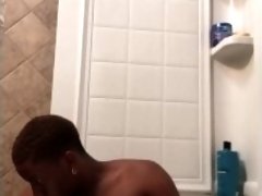 Hung Teen uses Tight Pussy in bath