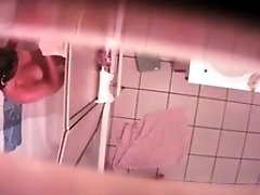 Sexy babe takes a shower and exposes herself on hidden cam
