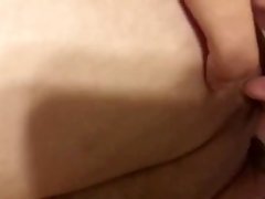 Daddy fucking me with his thick cock and filling my tight cunt and rubbing it as it flows out