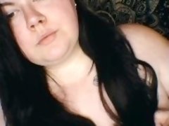 BBW smoking and playing with tits again