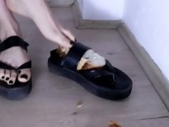Bread Crush with Black Platform Sandals