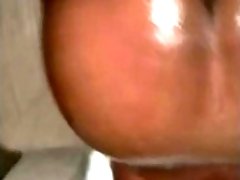 Big Booty Ebony Wife Oiled Up and Anal
