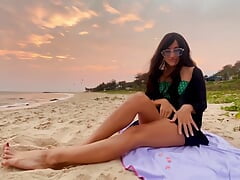 Sexy Beauty Girl Chasing Sunsets, Beach Vibes, and Pure Joy!